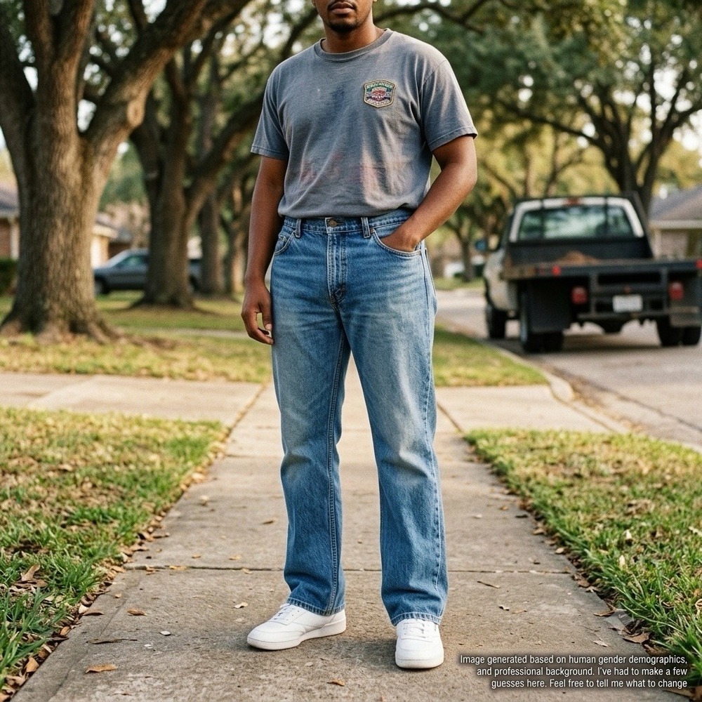 Vtg Levis 517 Jeans Mens 38X36 Blue Denim Bootcut Orange Tab 90s Made in USA